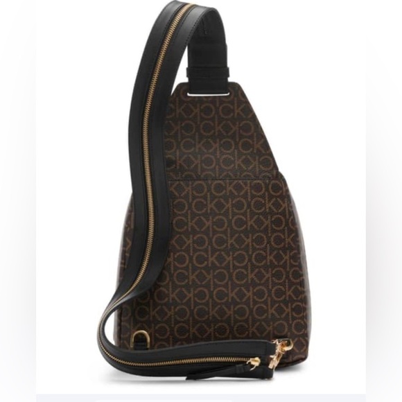 Calvin Klein Bag Millie Logo Sling CK Backpack PU Leather AUTHENTIC - Picture 12 of 16